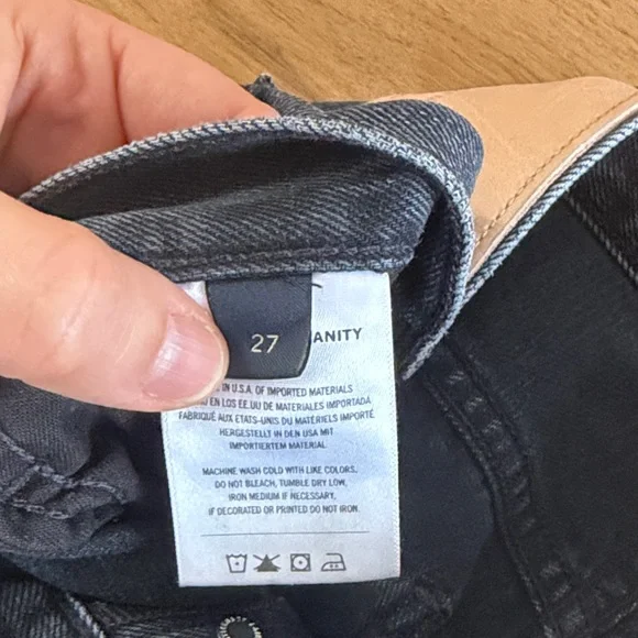 Citizens Of Humanity Dark Charcoal Annina High-Rise Wide-Leg Jeans - Picture 4 of 8